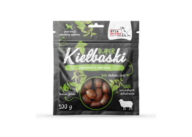 Syta Micha kiełbaski dla psa z jagnięciną i pokrzywą 100g