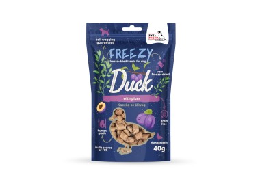 Syta Micha Liofilizowane przysmaki dla psa Kaczka ze śliwką FREEZY 40g