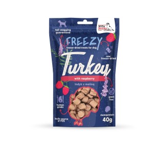 Syta Micha Liofilizowane przysmaki dla psa Indyk z malinami FREEZY 40g
