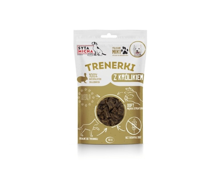 Syta Micha Trenerki z królikiem dla psa 80g