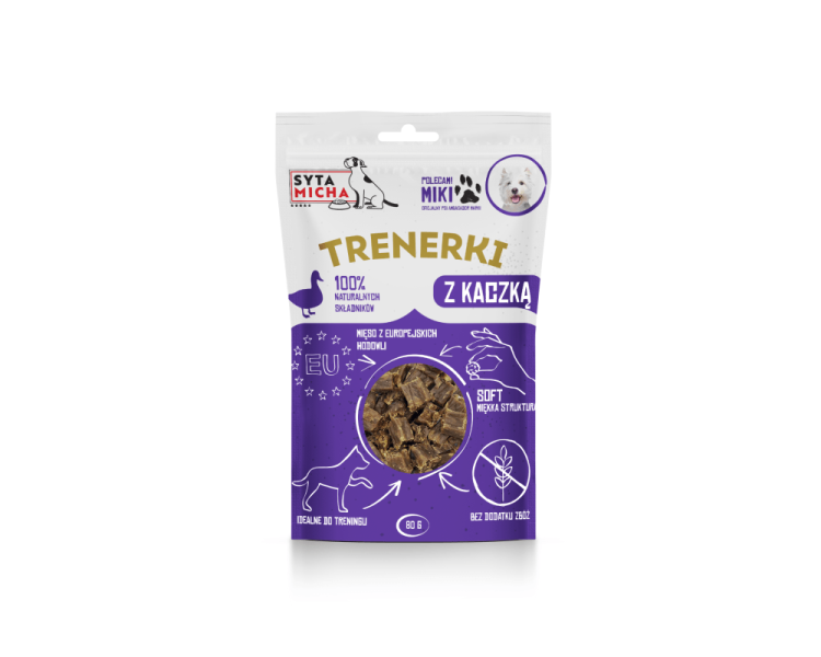 Syta Micha Trenerki z kaczką dla psa 80g