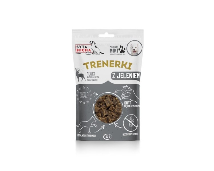 Syta MichaTrenerki z jeleniem dla psa 80g