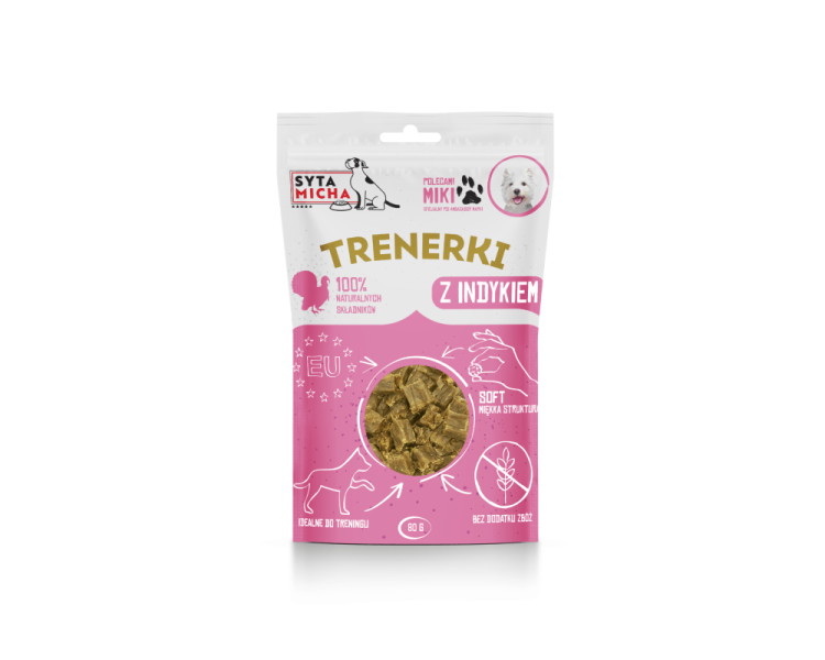 Syta Micha Trenerki z indykiem dla psa 80g